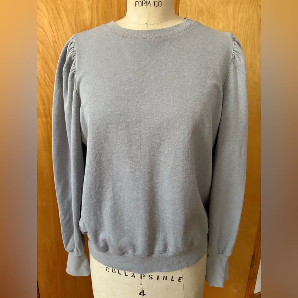 Mod Ref The Charmaine Puff Sleeve Sweatshirt Blue S